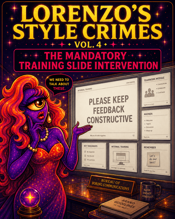 Thumbnail for Lorenzo’s Style Crimes Vol. 4: The Mandatory Training Slide Intervention